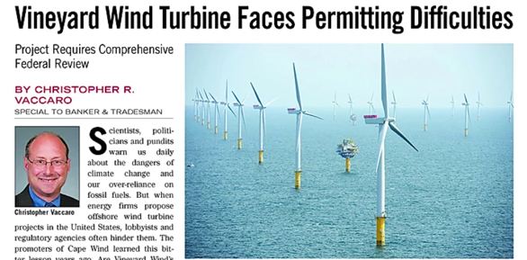 Vineyard Wind Turbine Faces Permitting Difficulties