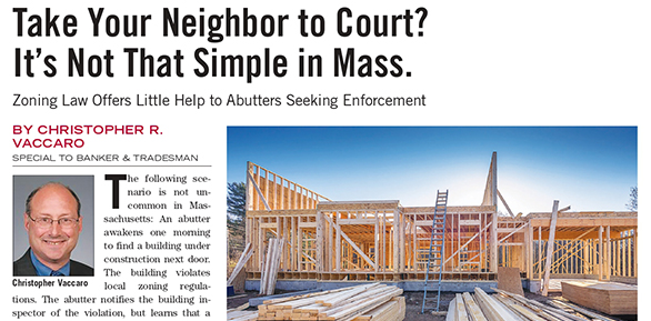 Take Your Neighbor to Court? It’s Not That Simple in Mass.
