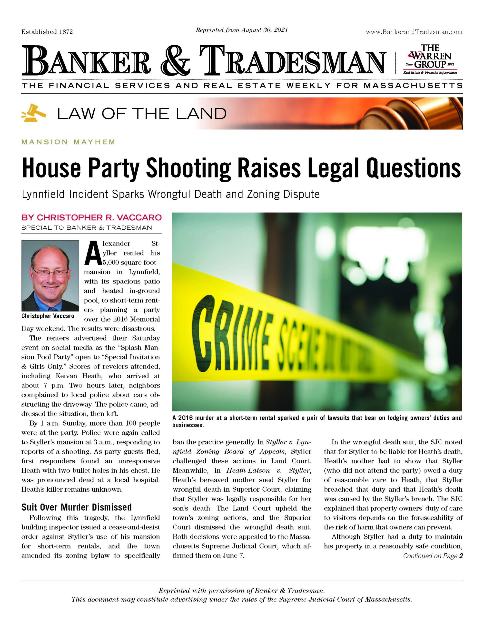 House Party Shooting Raises Legal Questions