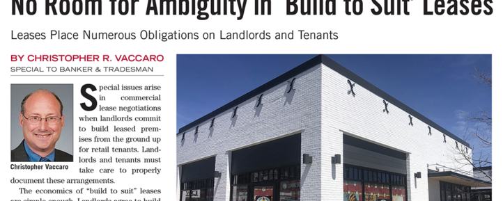 No Room for Ambiguity in ‘Build to Suit’ Leases