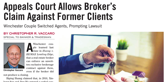 Appeals Court Allows Broker’s Claim Against Former Clients