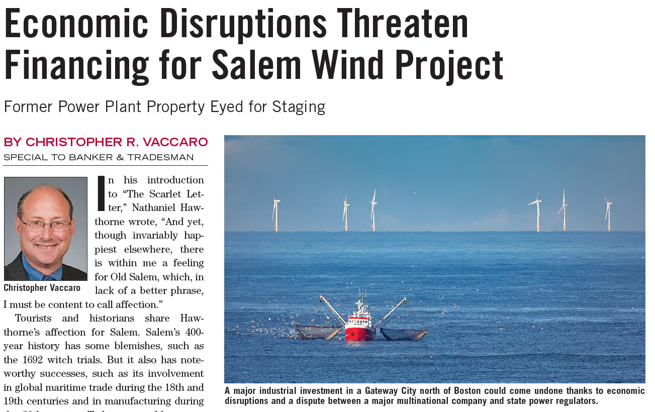 Economic Disruptions Threaten Financing for Salem Wind Project