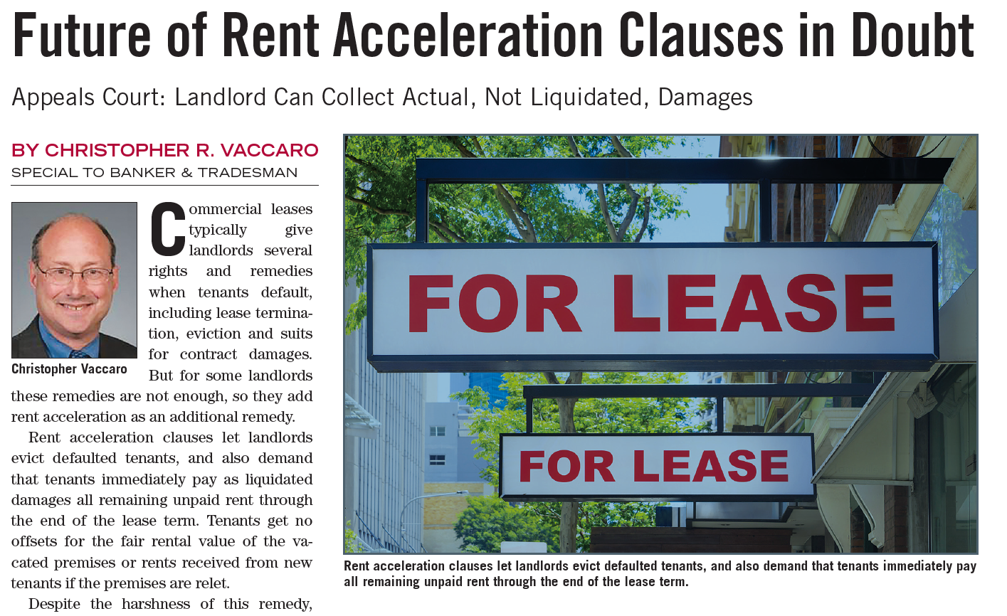 Future of Rent Acceleration Clauses in Doubt